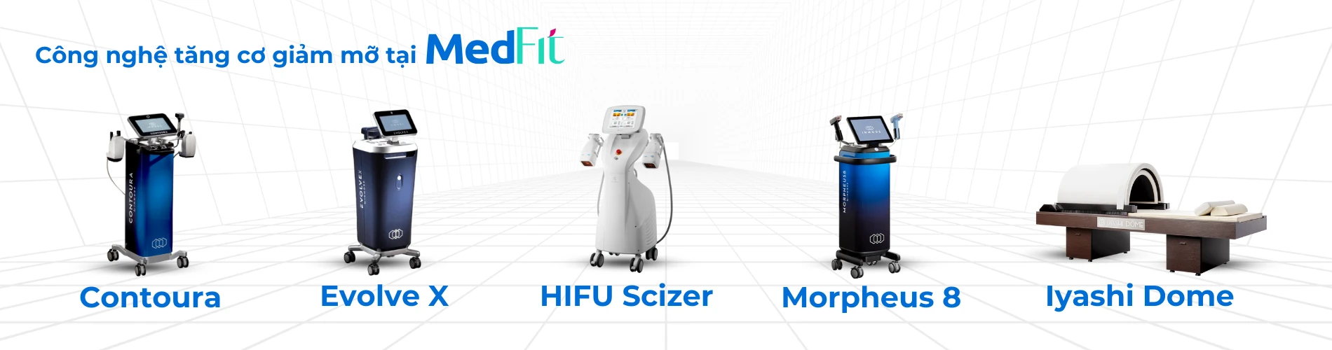 Banner công nghệ tăng cơ giảm mỡ tại MedFit