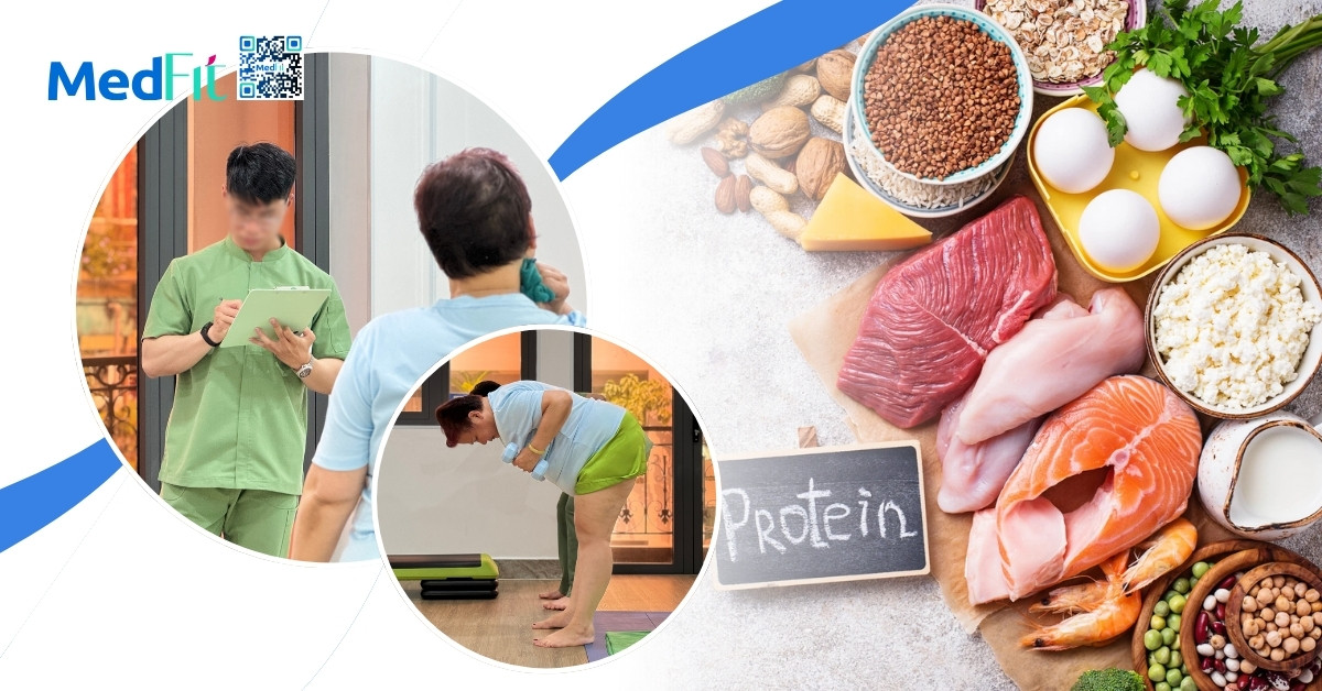 kết hợp vận động với chế độ ăn protein giúp giảm mỡ và duy trì cơ bắp