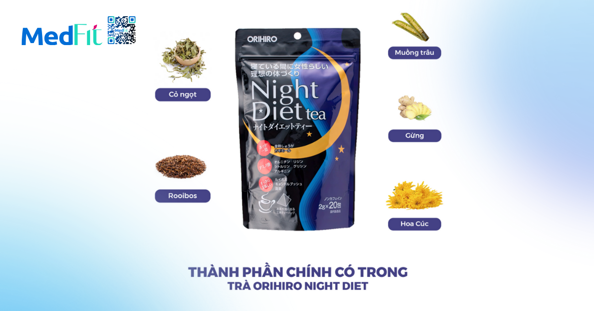 thành phần chính của trà giảm cân ban đêm night diet tea