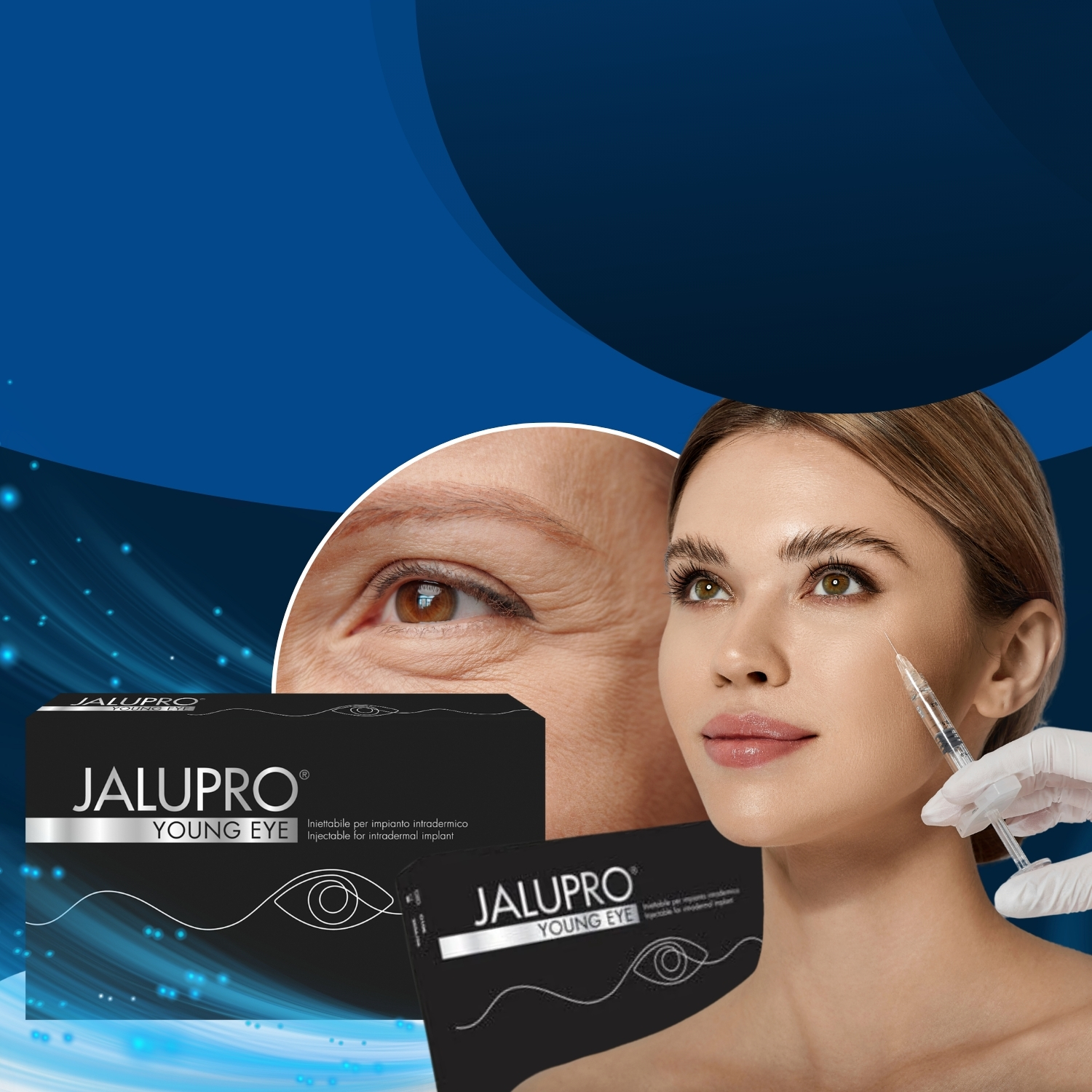 Tiêm Jalupro Young EYE 
Sản phẩm tiêm trẻ hóa chuyên biệt dành riêng cho vùng mắt, giúp khôi phục sả...