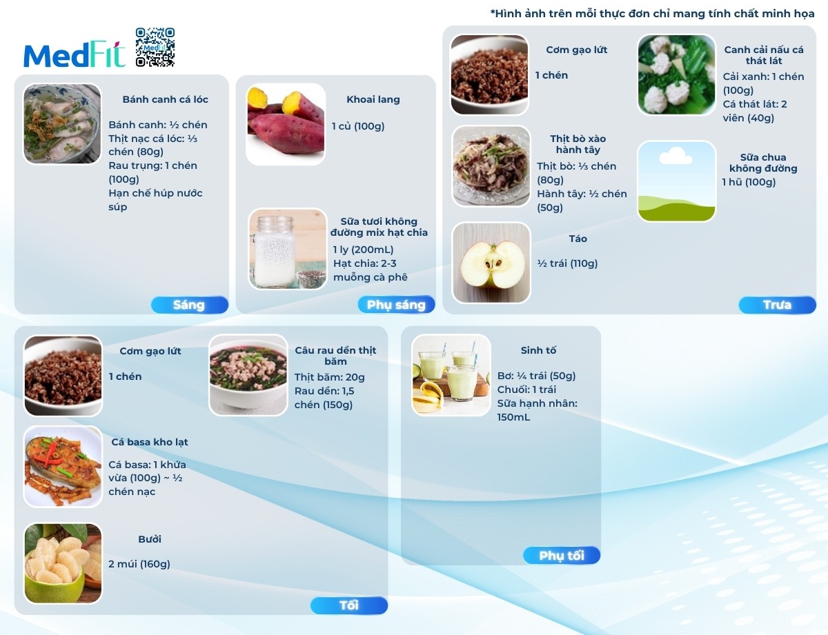 thực đơn 2000kcal mẫu ngày 4 dành cho mẹ đang cho con bú muốn giảm cân