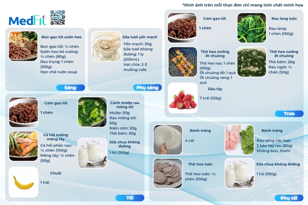 thực đơn 2000kcal mẫu ngày 5 dành cho mẹ đang cho con bú muốn giảm cân