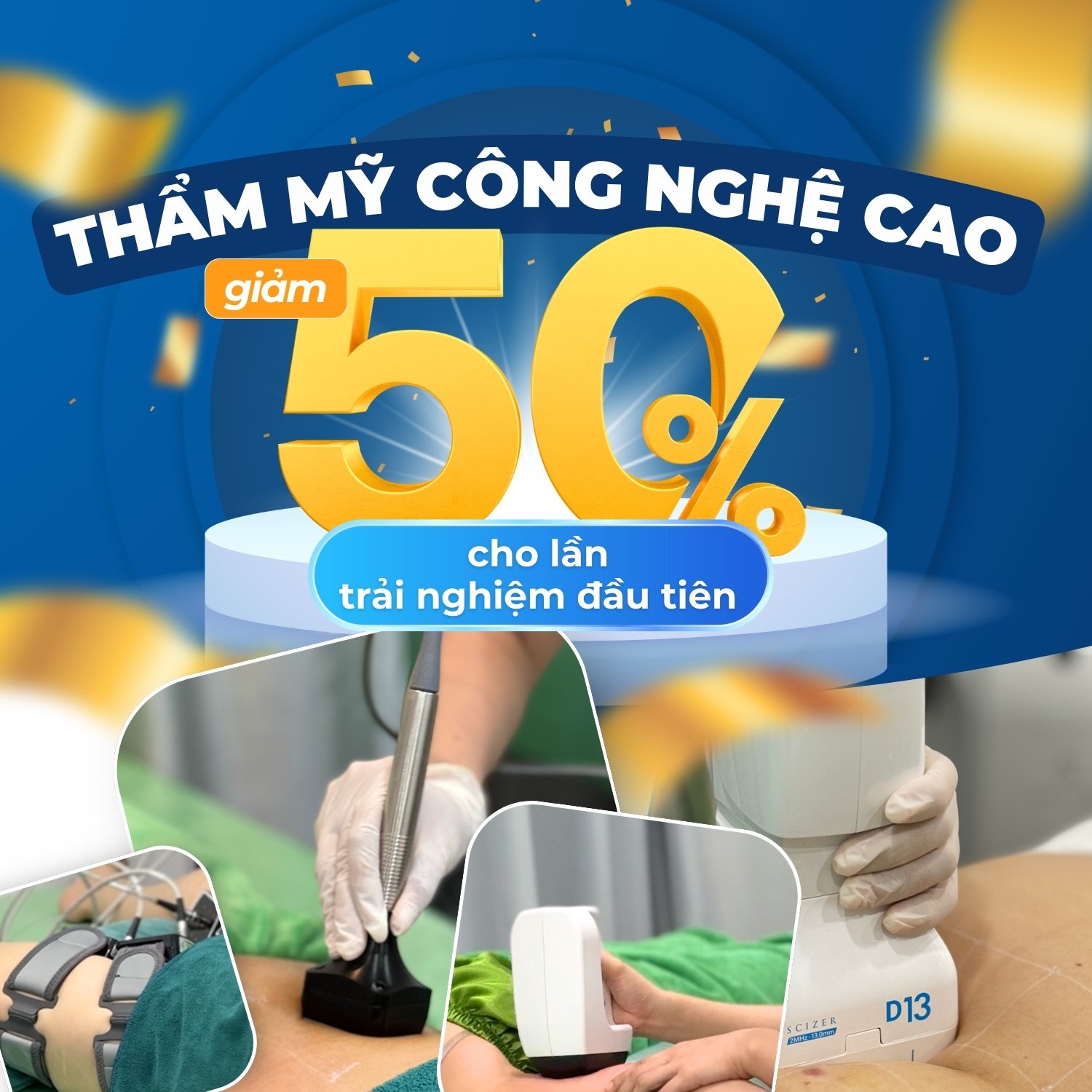 Banner giảm 50% thẩm mỹ công nghệ cao - Mobile