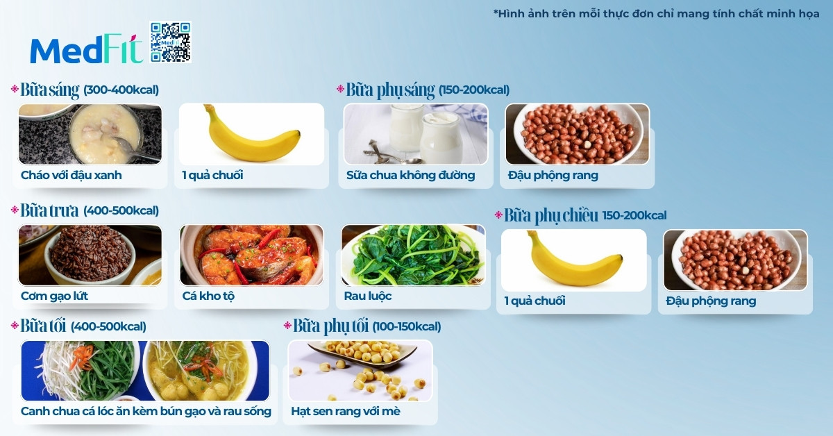 thực đơn mẫu 1800-2000kcal một ngày cho mẹ giảm cân sau sinh