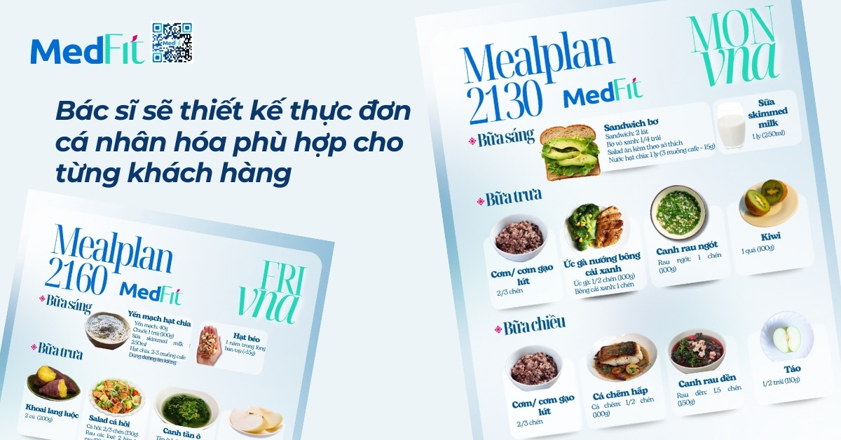 bác sĩ dinh dưỡng thiết kế thực đơn cá nhân hoá phù hợp với từng khách hàng
