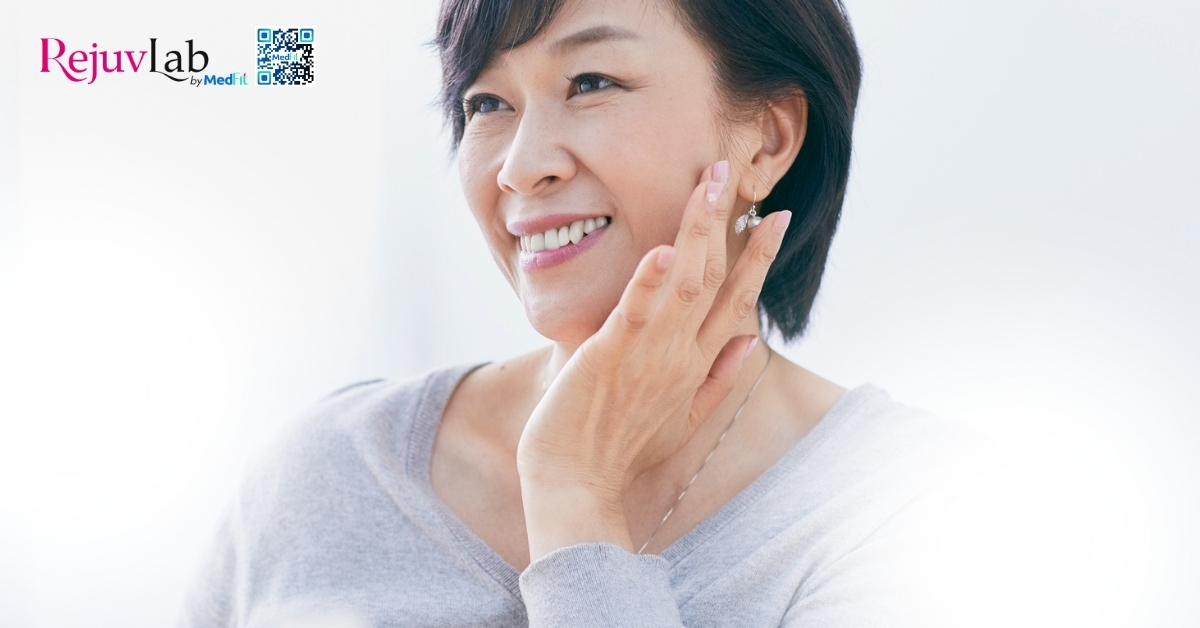 hình minh họa người có làn da lão hóa