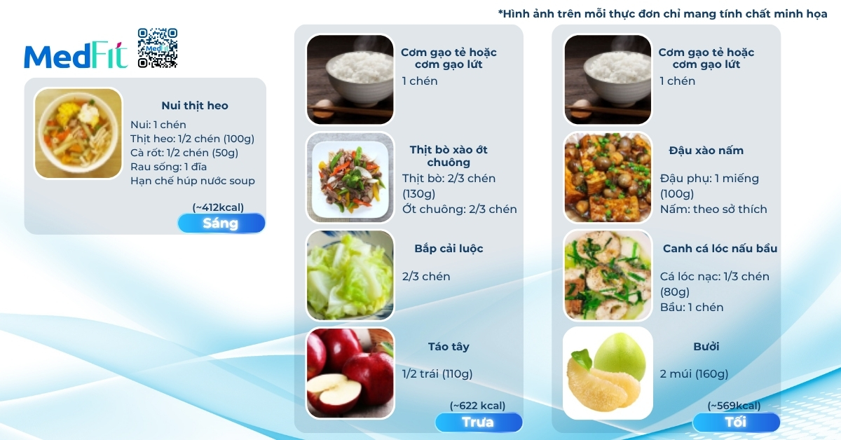 hình minh hoạ thực đơn giảm cân khoa học mẫu ngày 2