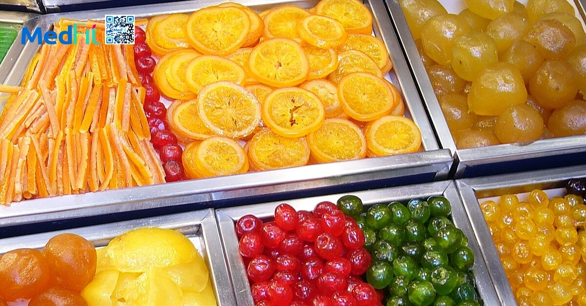 trái cây sấy tẩm đường