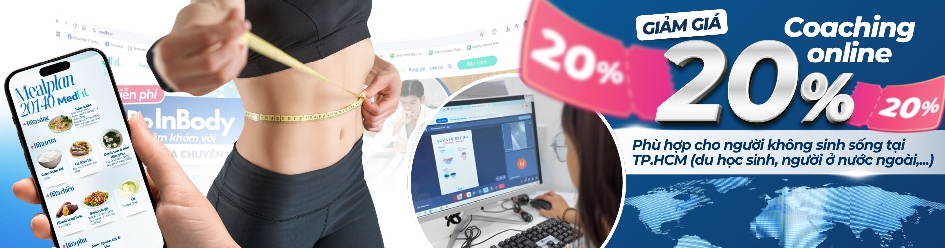 Banner giảm 20% Coaching Online - PC
