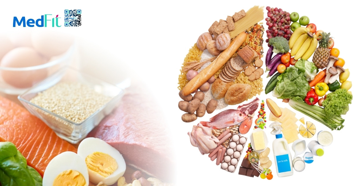chất đạm (protein), đường bột (carbohydrate) và chất béo (fat)