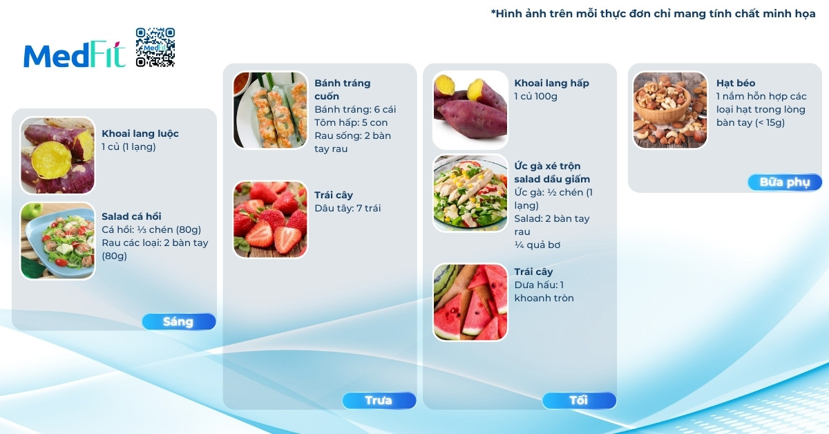 Hướng dẫn thực đơn giảm cân với khoai lang trong 7 ngày 6 Thực đơn giảm cân với khoai lang ngày 4