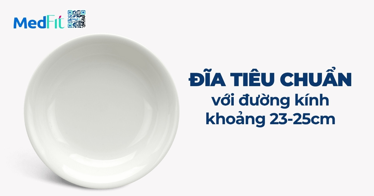kích thước để áp dụng quy tắc đĩa thức ăn tiêu chuẩn