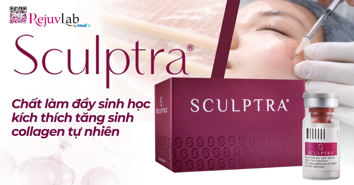 sculptra chất làm đầy sinh học kích thích tăng sinh collagen tự nhiên