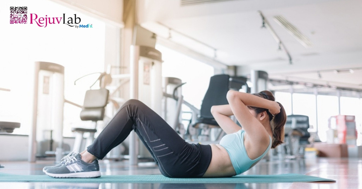 tập gym giúp giảm mỡ toàn thân, từ đó giảm mỡ mặt