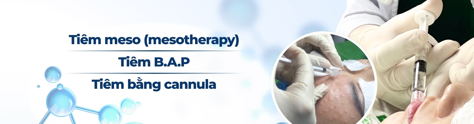 Banner các kỹ thuật tiêm meso, BAP, cannula