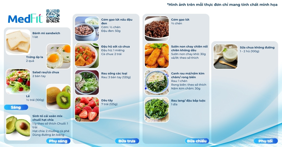 Thực đơn ăn chay eat clean giảm cân ngày 2