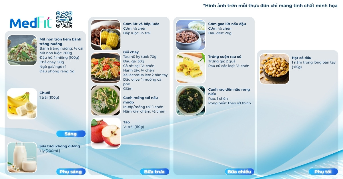 Thực đơn ăn chay eat clean giảm cân ngày 6
