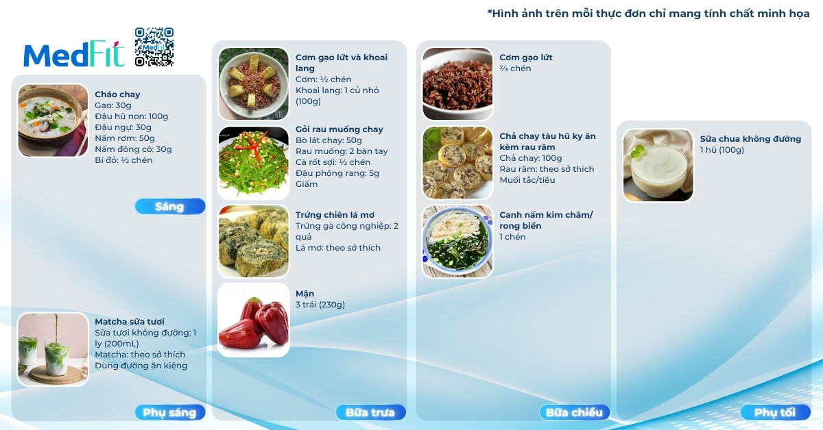 Thực đơn ăn chay eat clean giảm cân ngày 7