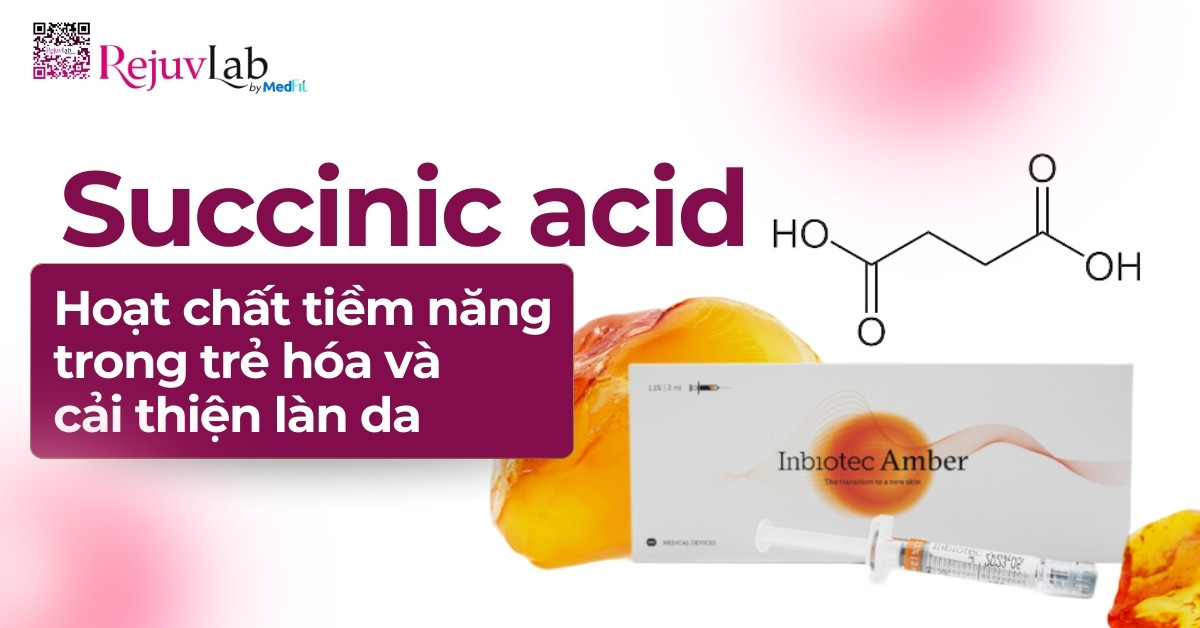 succinic acid là gì hoạt chất tiềm năng trong trẻ hóa và cải thiện làn da