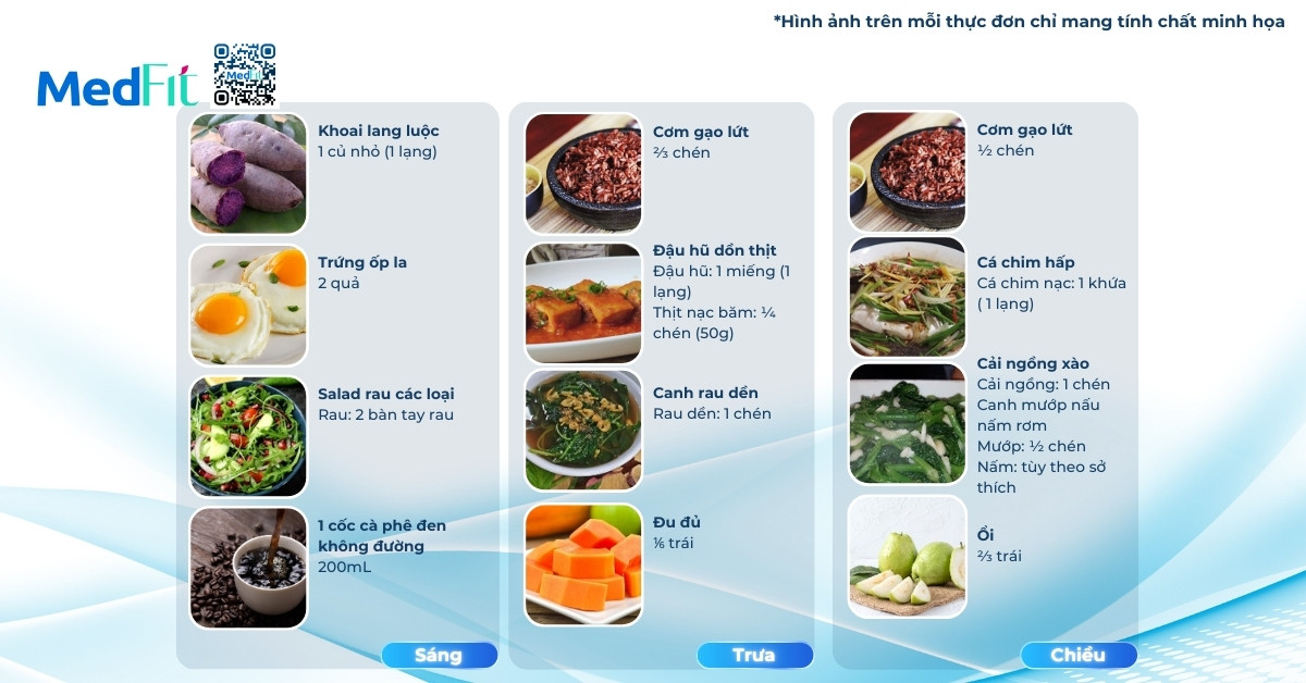 thực đơn giảm cân mẫu ngày 2