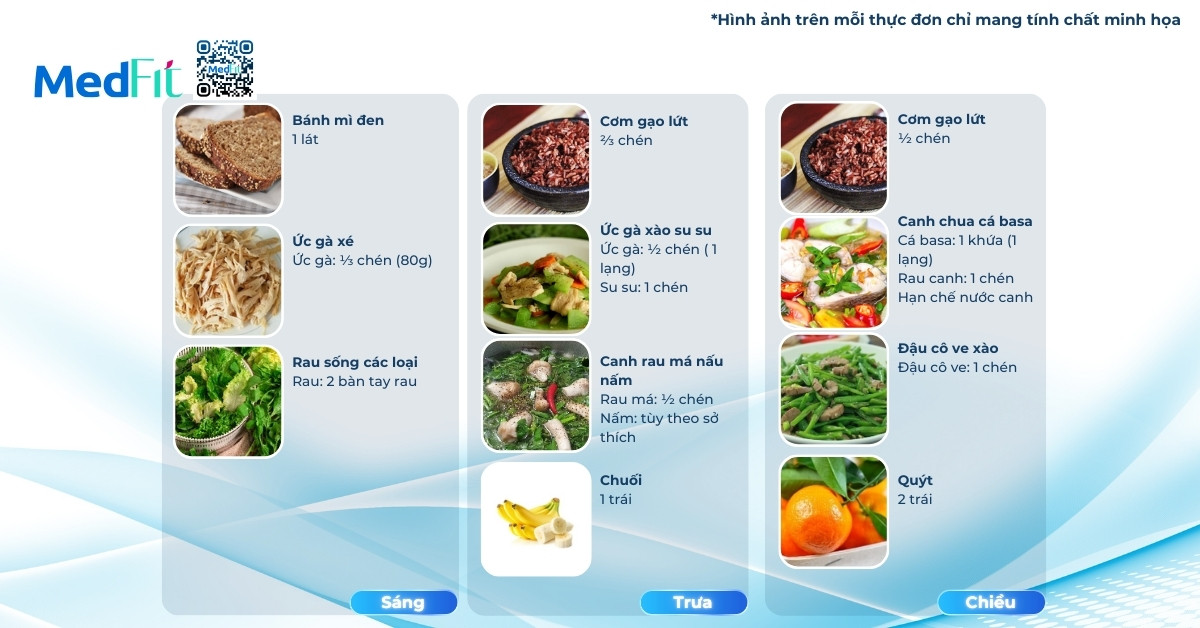 thực đơn giảm cân mẫu ngày 3