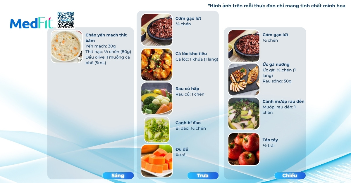 thực đơn giảm cân mẫu ngày 5