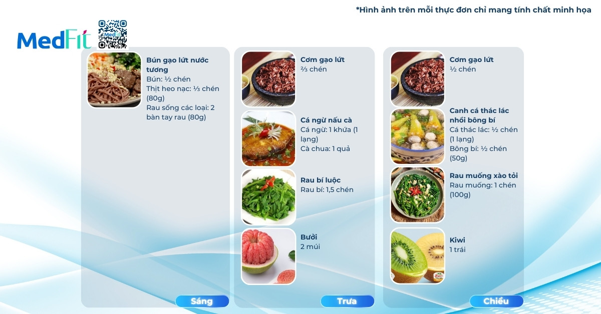 thực đơn giảm cân mẫu ngày 6