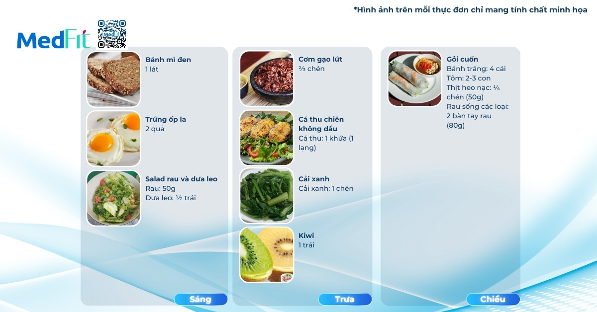 thực đơn giảm cân mẫu ngày 7