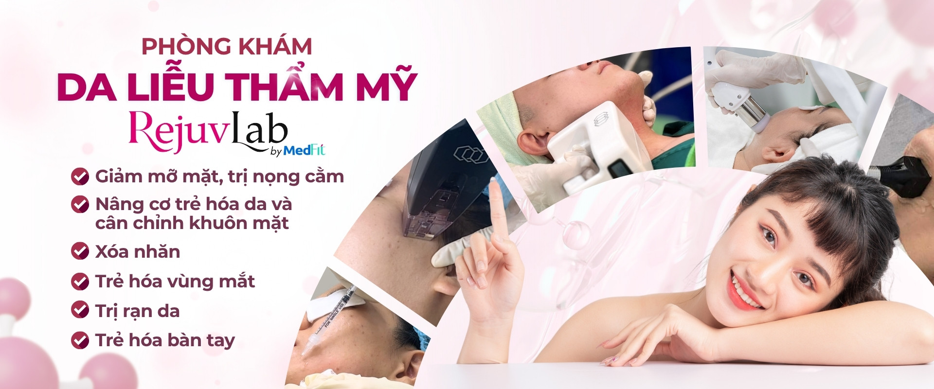 Banner trang chu Phong kham Da lieu Tham my PC