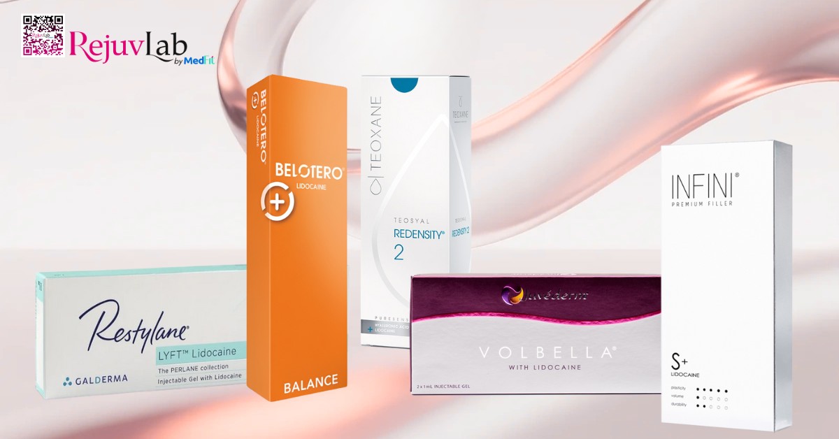 Một số sản phẩm filler HA được sử dụng rộng rãi cho vùng mắt