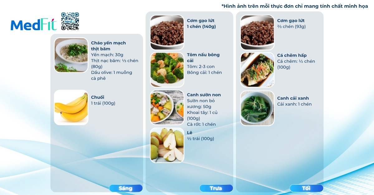 Thực đơn mẫu giảm mỡ bụng mà không giảm cân ngày 2