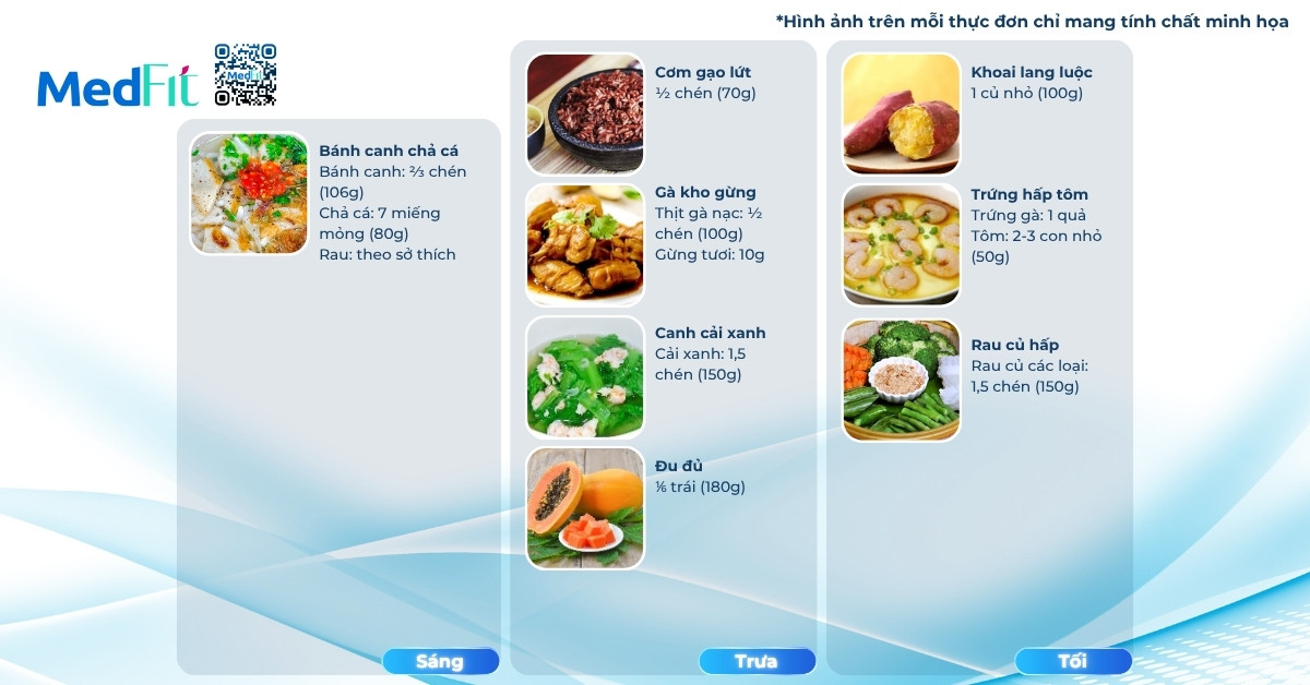 thực đơn giảm mỡ toàn thân trong 7 ngày (ngày 1)