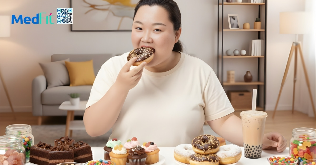 Người thèm ngọt thường có xu hướng tìm đến thực phẩm chứa đường như bánh, kẹo, nước ngọt hoặc trà sữa