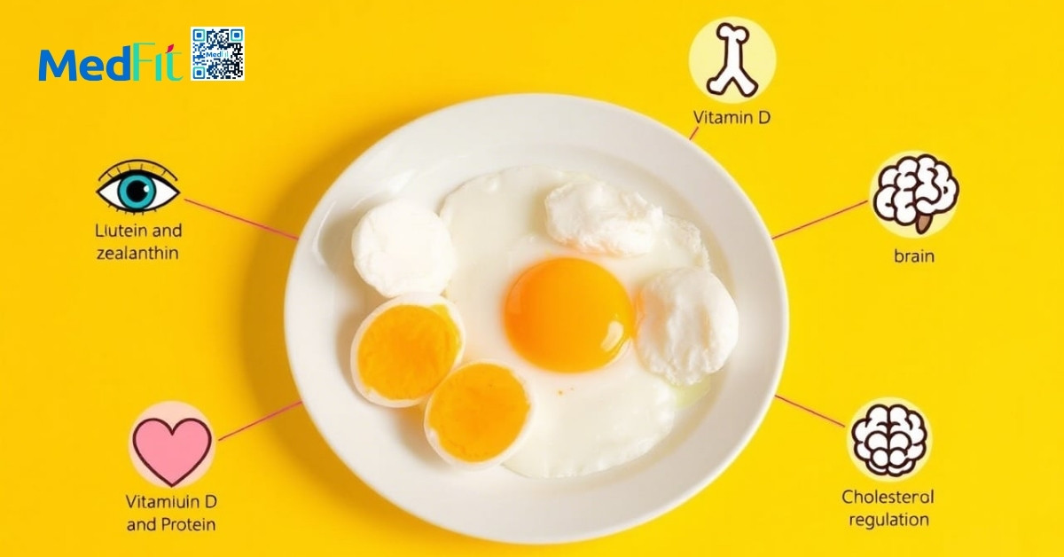 Trứng còn cung cấp vitamin D, choline, lutein và zeaxanthin