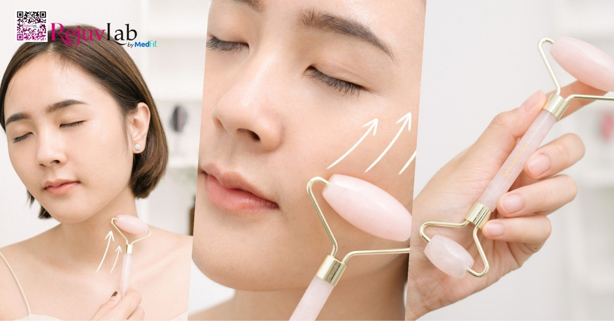 Cách dùng thanh lăn thon gọn mặt đúng cách để da săn chắc hơn 3 Giup da thu gian