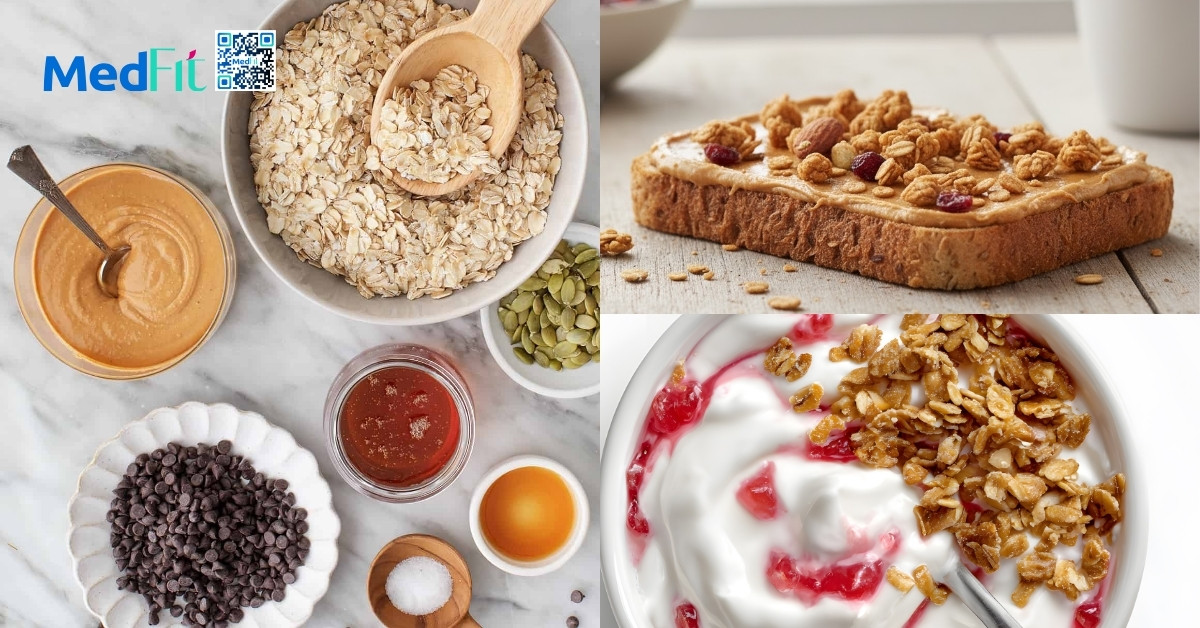 Granola voi sua chua khong duong 1