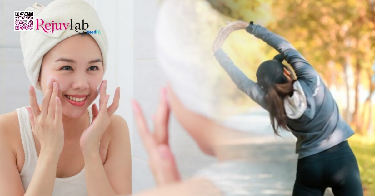 Tập luyện và chăm sóc da thường xuyên