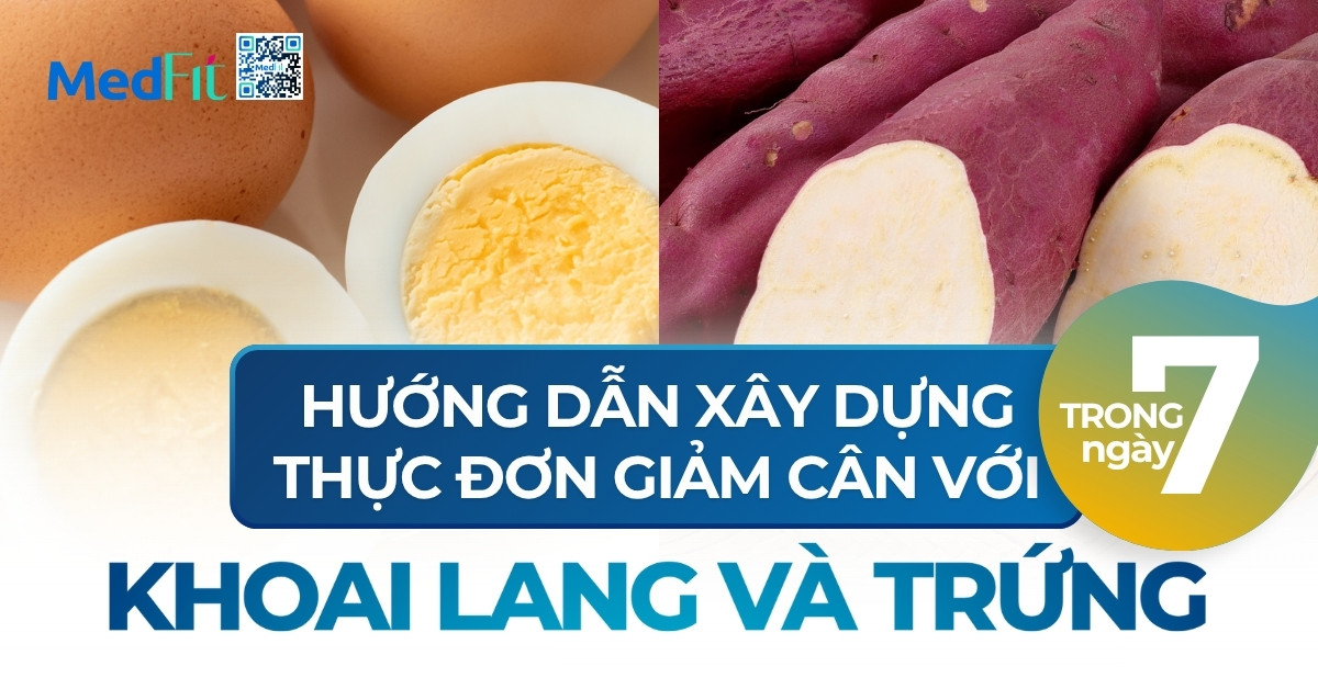 Thumb thực đơn giảm cân với khoai lang và trứng