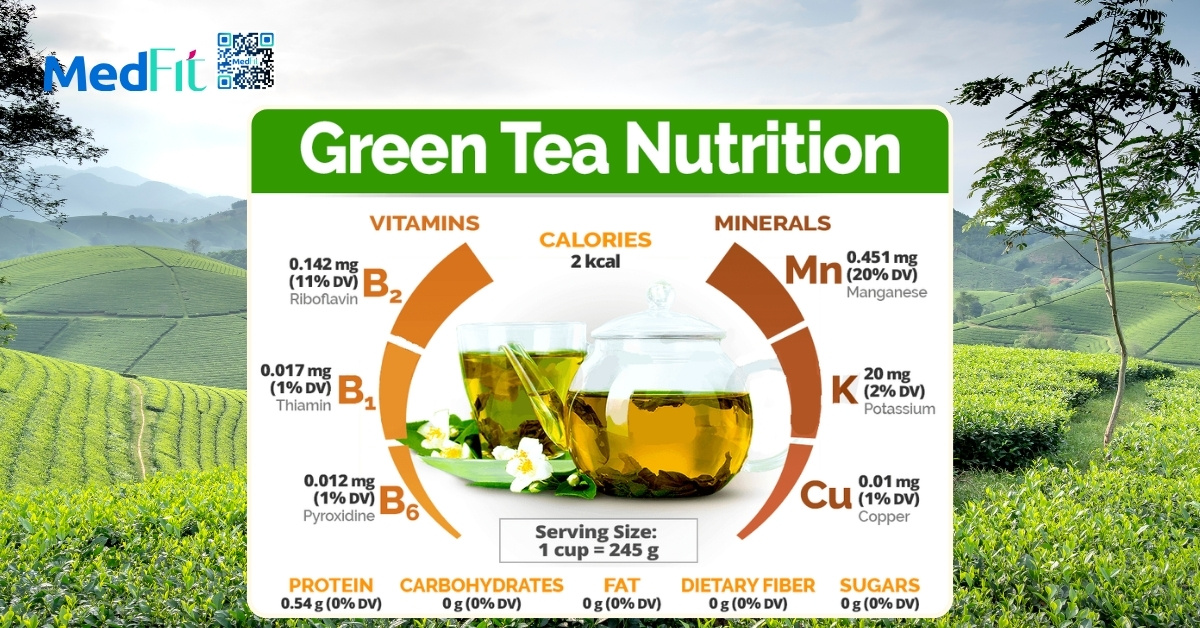 Ngoài polyphenol và catechin, lá trà xanh còn chứa nhiều vitamin và khoáng chất thiết yếu