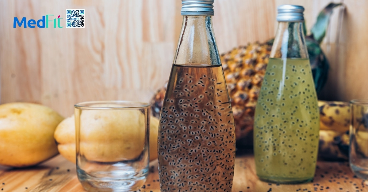 Hạt é có giúp giảm cân không? 5 Hạt é đã ngâm và tạo thành dạng sệt như gel lúc này có thể thêm vào đồ uống