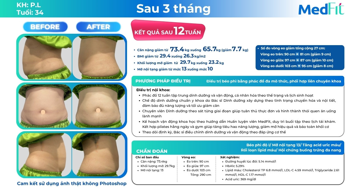 Hành trình giảm gần 8kg và 27cm vòng eo chỉ với dinh dưỡng và vận động sau 12 tuần 9 Hành trình giảm gần 8kg và 27cm vòng eo chỉ với dinh dưỡng và vận động sau 12 tuần 8