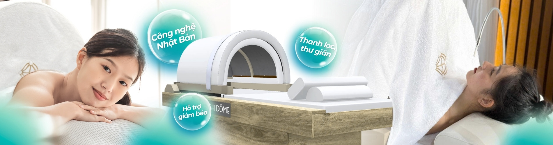 Banner con - LDP giường hồng ngoại Iyashi Dome - VN