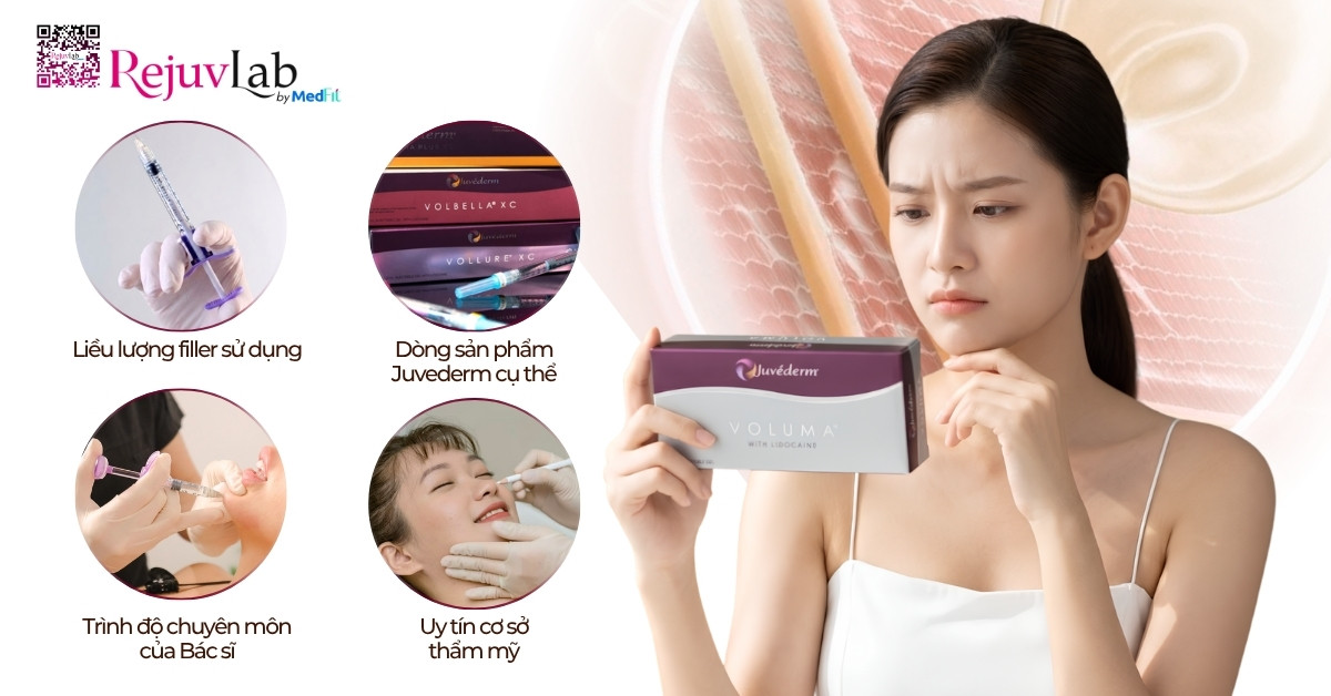 Bảng giá filler Juvederm mới nhất theo dòng sản phẩm và vùng tiêm 6